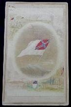 Hand-Colored Cdv of the CS Flag in Memoriam