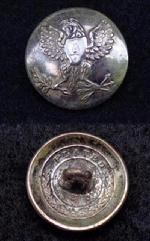 Beautiful Silver Plated ca. 1821-1830 US Artillerymans Coat Button