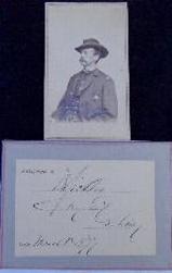 Fine Cdv & Autograph of U.S. Major General Daniel Sickles