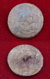 Fine Dug British 40th Regiment of Foot, Revolutionary War Coat Button