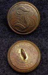 Beautiful Non-Dug CS175, Confederate Manuscript -I Infantry Coat Button