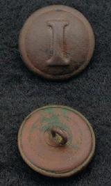 Fine CS182 Confederate Block -I Infantry Coat Button