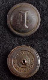 Beautiful Dug CS181 Confederate Block -I Infantry Coat Button
