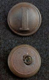 Beautiful Dug CS172 Confederate Lined  I Infantry Coat Button