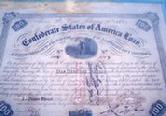 Uncommon Trans-Mississippi Confederate $100 Bond - Endorsed Opelousas, Louisiana Depositary