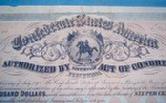 Nice $1,000 Confederate Bond w/Confederate Seal Vignette - Issued at Houston, Texas, Depositary