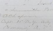 10th New York Artillery, 1863 Hand Written Ordnance Document