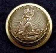 Beautiful Non-Dug VA18 Virginia State Seal Staff Officer's Coat Button w/Most of its Original Gold Gilt