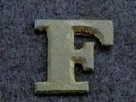 THREE NICE Dug Pre-War Solid Cast Militia Company Hat Letters - Often Recovered in Confederate Camps