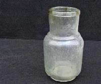 Nice Clear Glass Pontilled D & Co. Mustard Bottle with Rolled Lip 