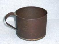 Click Here to see several Tin Cups in Period Images and Read About them. 
