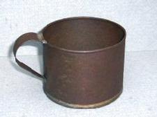 Click Here to Read About, and See several different types of Tin Cups in Period Images. 
