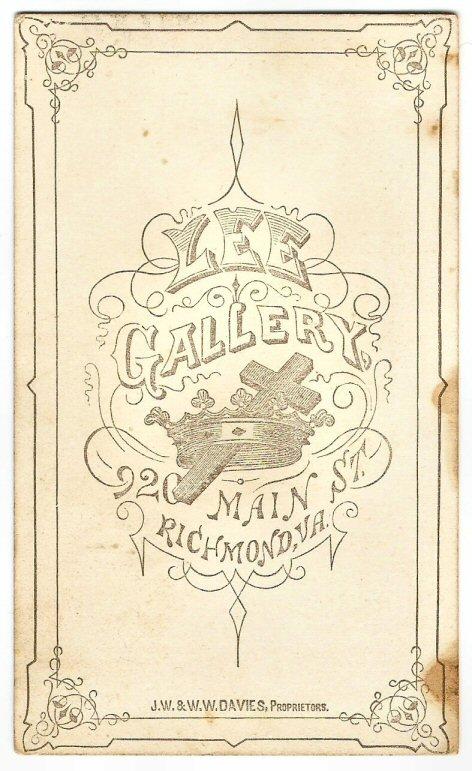 Lee Gallery, Richmond, Virginia, Cdv Engraving of ... Daniel Webster ? 