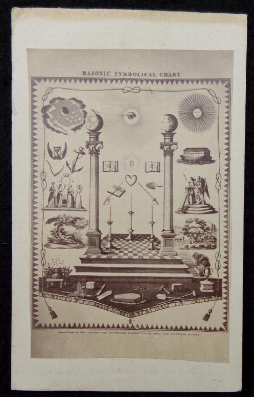 Super Neat Cdv Image depicting Masonic Symbols