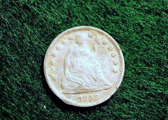 1858-O Half Dime Obverse Uncleaned