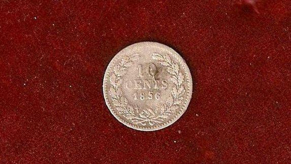 Reverse of 1856 Netherlands Silver 10-Cent Piece, from Union Campsite.