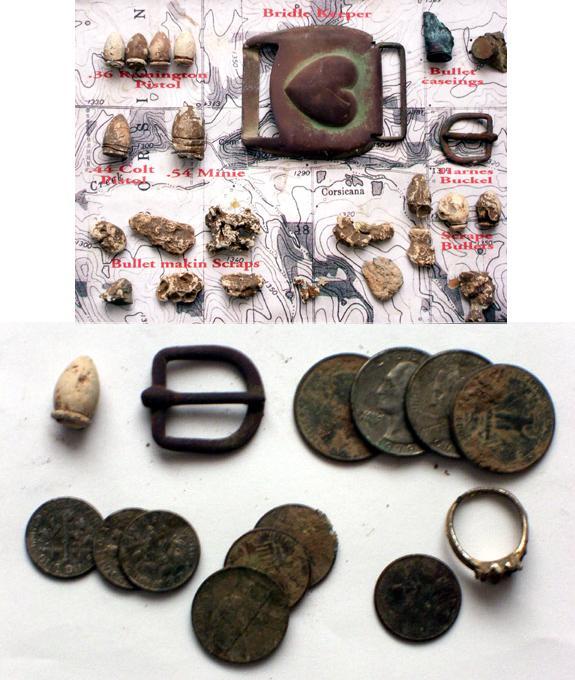 Civil War Relics Excavated by Glen Trask