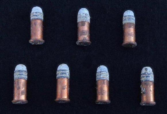 Nice Group of Seven - 100 Year Old .22 Short Cartridges 
