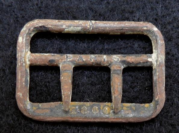 Nice Brass Belt Adjuster & 1860 Patented Suspender Buckle