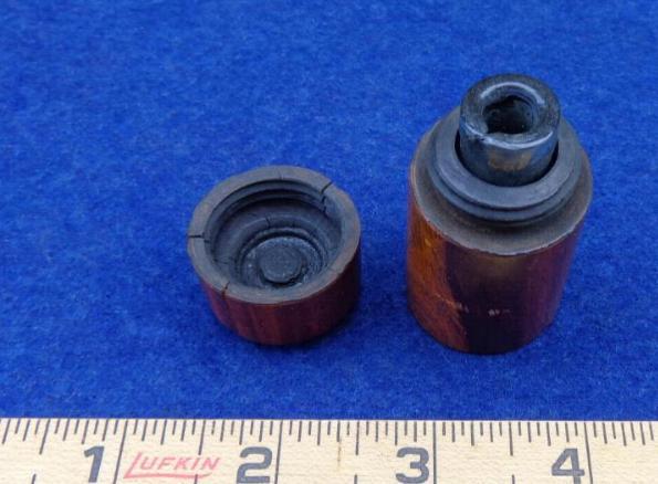 Nice Civil War Period Traveling Rosewood Inkwell