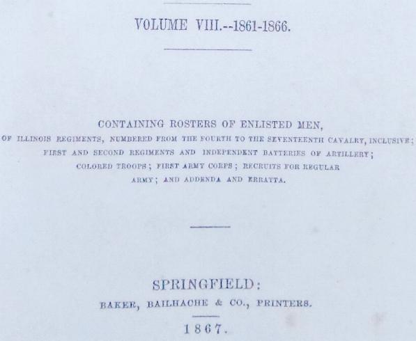 Original 1867, Report of The Adjutant General of the State of Illinois, Spine is Reinforced, but otherwise fair to good condition � 736 Pages  -  $40 plus shipping 