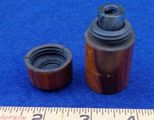 Nice Civil War Period Traveling Rosewood Inkwell