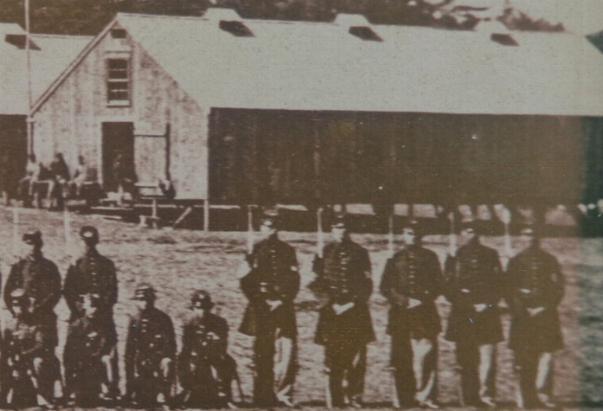 Amazing Large Albumen of Co. H, 44th Massachusetts Volunteer Infantry, aka Massachusetts Volunteer Militia