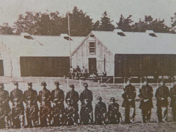 Amazing Large Albumen of Co. H, 44th Massachusetts Volunteer Infantry, aka Massachusetts Volunteer Militia