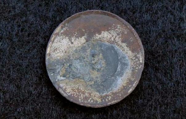 Nice Displaying NC16 North Carolina Sunburst Button w/Quite a bit of Silver Plating Remaining on the Front - Recovered in North Carolina