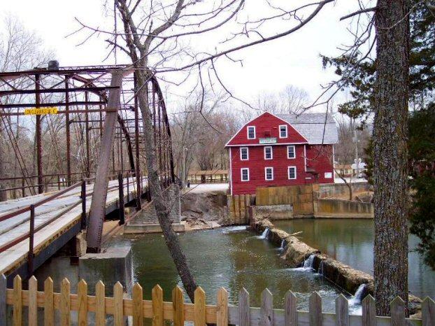 In this image you can also see the Steel Span Bridge, built in 1908, and allowing traffic to discontinue using the old ford just downstream. War Eagle Mill area is definitely worth a visit if in the Rogers, Arkansas, area.
