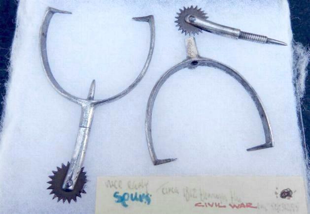 1840s-1850s "Screw & Spike" Silver Plated Fancy Spurs 