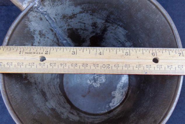 Big 5" Tall by 7 Inch diameter Civil War Period Tin Cooking Pot/Pan