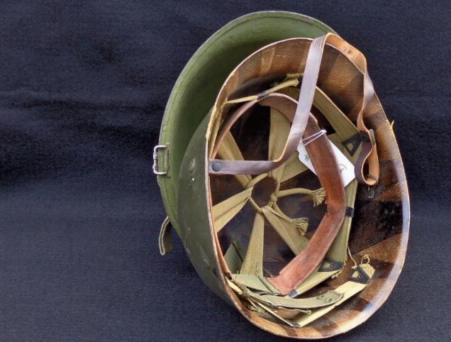 Fine Late WWII or Korean War Rear Seam U.S. M1 Helmet & Liner