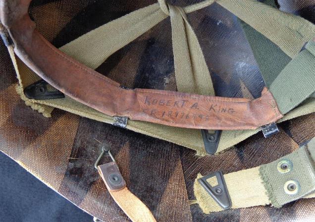 Fine Late WWII or Korean War Rear Seam U.S. M1 Helmet & Liner