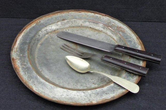 Cool Civil War Period "Relic Condition" Tinned Copper Mess Plate