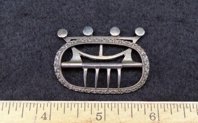 Nice Silver Colonial or Revolutionary War Period Neck Stock Buckle