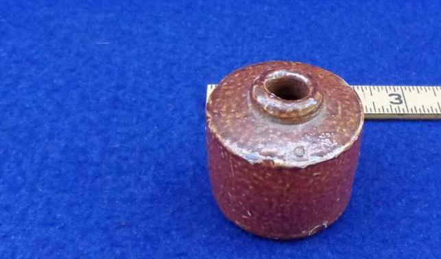 Excellent Little Civil War Period Stoneware Ink Bottle