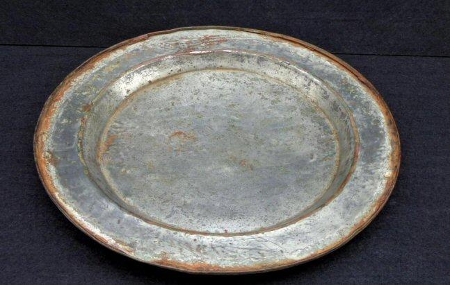 Cool Civil War Period "Relic Condition" Tinned Copper Mess Plate