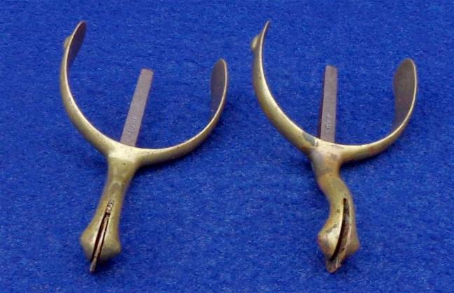 Fine Non Dug Pair of Early Maxwell "Box" Spurs w/Rowels 