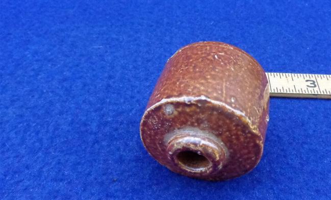 Excellent Little Civil War Period Stoneware Ink Bottle