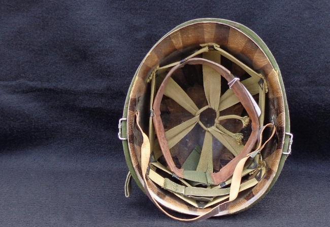 Fine Late WWII or Korean War Rear Seam U.S. M1 Helmet & Liner