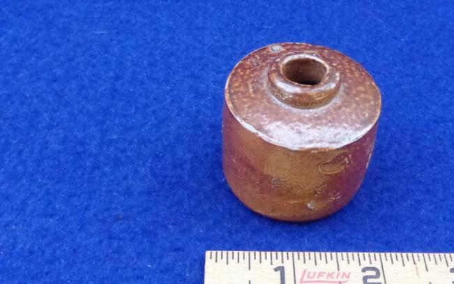 Excellent Little Civil War Period Stoneware Ink Bottle