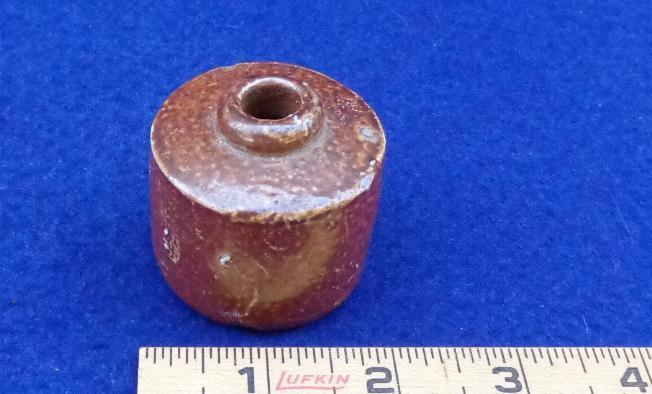 Excellent Little Civil War Period Stoneware Ink Bottle