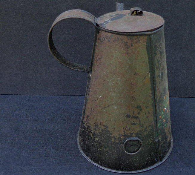 Nice Tin Coffee Pot w\Soldered Construction and Long Spout 