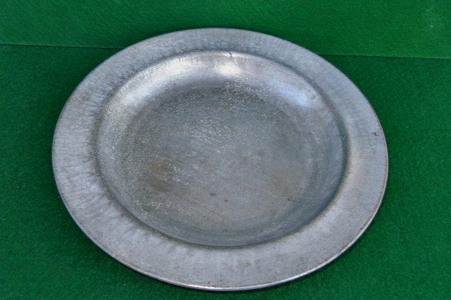 Nice Original Civil War Period Tin Plate with Matching 3-Tine Fork & Knife