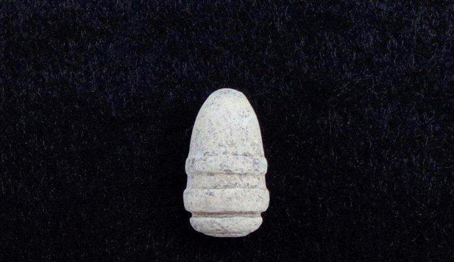 Nice Dropped Round Nose Variant of the .44 Caliber Slant Breech Sharps Bullet - MM197 - Recovered Pilot Knob, Missouri. 