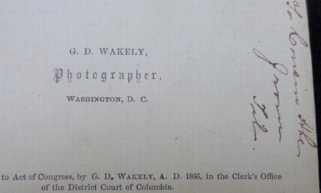Very Nice From Life Cdv Image of the U.S. Capitol in Washington D.C.