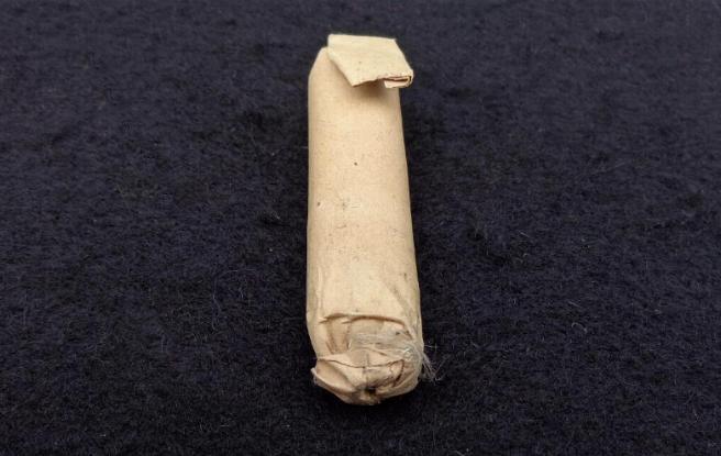 Very Fine Original Paper Cartridge for 1855, 1861, & 1863 Springfield Rifles, & Other .58 Caliber Rifles 