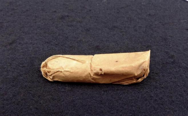Fine Original Paper Cartridge for .58 Caliber Springfield Rifle