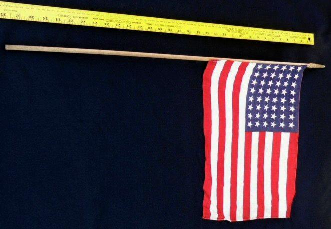 Nice ca. 1912-1959 48 Star U.S. Parade Flag on Original 32 Inch Staff - G.A.R. Parades, WWI, WWII Parades 